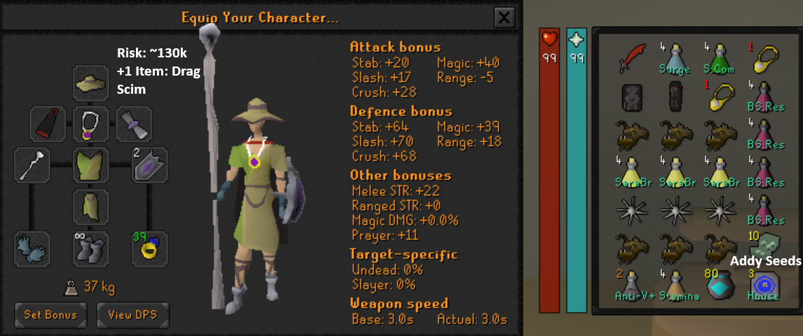 Bare Minimum Mage/Melee gear setup