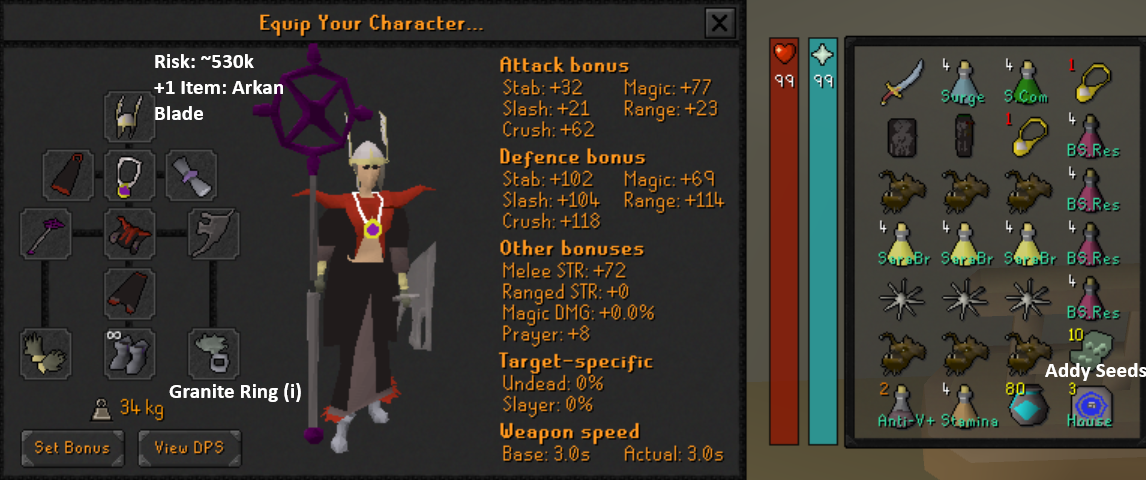 Recommended Mage/Melee gear setup