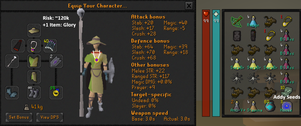 Bare Minimum Mage/Range gear setup