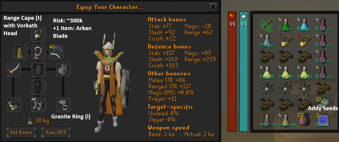Recommended Melee/Range gear setup